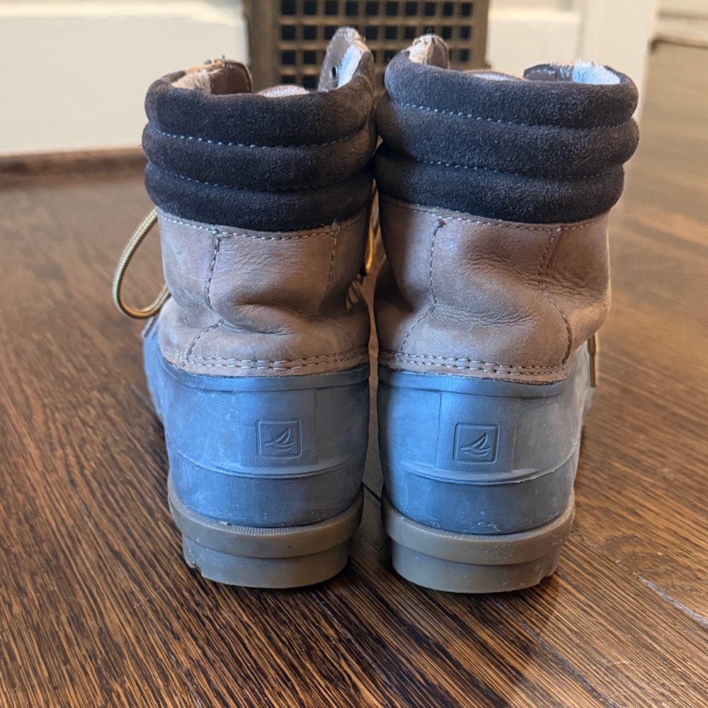 Sperry Men’s Tan and Gray Lace-Up Waterproof Work Boots - Picture 2 of 12